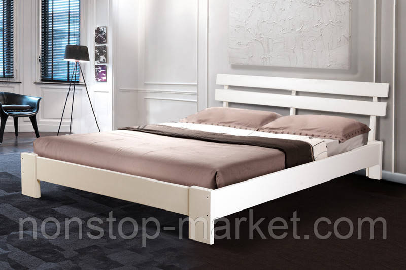 Кровать двуспальная деревянная "Эмма" Яблоня 1.6м (Микс Мебель) - фото 2 - id-p355965876