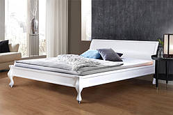 Ліжко двоспальне дерев'яне "Ніколь" біле 1.8 м Мікс Меблі
