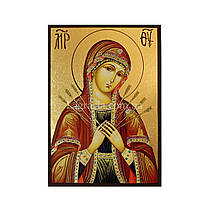 Ікона Пресвятої Богордиці Семістрільна 10 Х 14 см, фото 3