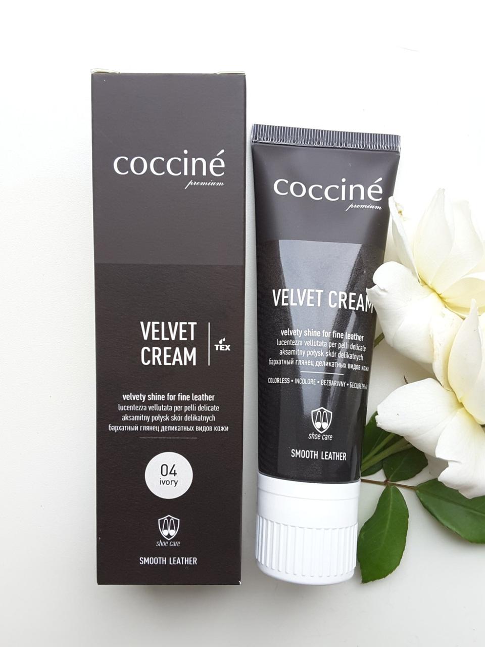 Крем для взуття в тюбику Coccine velvet cream Айворі, фото 1