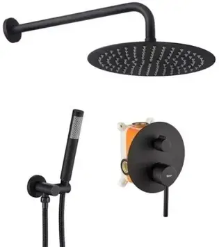 Душова система прихованого монтажу REA LUNGO BLACK + BOX (REA-P4100)