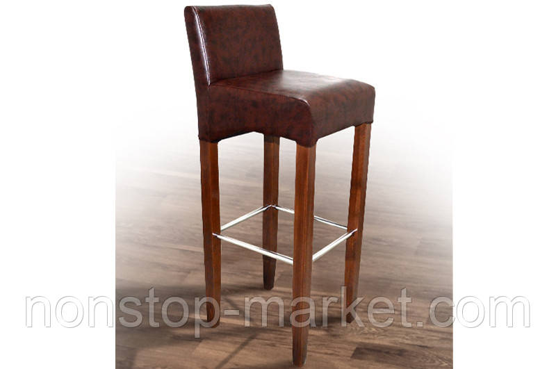 Дерев'яний барний стілець "Сіетл" (шкірзам) Мікс Меблі