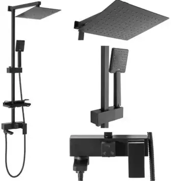 Душовий Гарнітур REA JACK Чорний (REA-P7009)