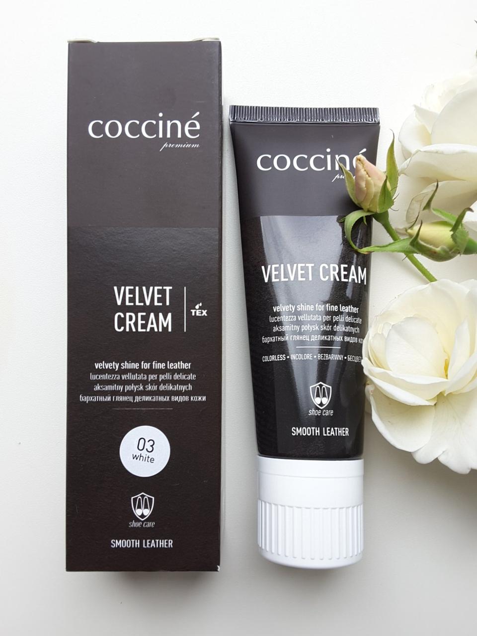 Крем для взуття в тюбику Coccine velvet cream Білий