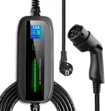 Портативний зарядний пристрій Extralink Bs-Pcd030 16A 3.6Kw Schuko, EV Charger 1 Phase, 5.5M, LCD Display (EX31865)
