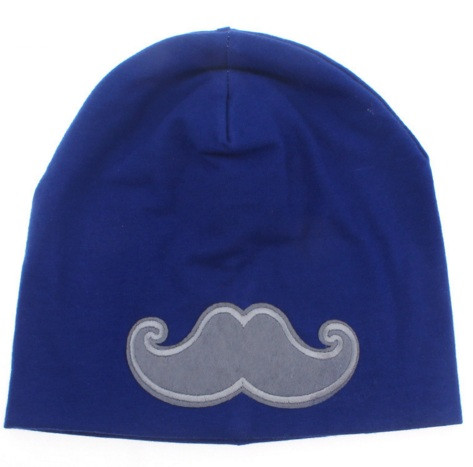 Шапка дитяча 9-24 міс. з вусиками синя 46/50, фото 1