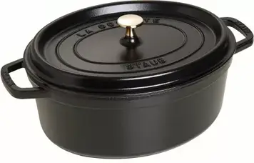 Кастрюля чавунна овал Staub Cocotte 31 см чорний 40509-319-0