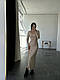 Стильное приталенное женское платье макси с корсетными элементами рубчик мустанг с завязками на спине 42-46, фото 9