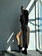 Стильное приталенное женское платье макси с корсетными элементами рубчик мустанг с завязками на спине 42-46, фото 2