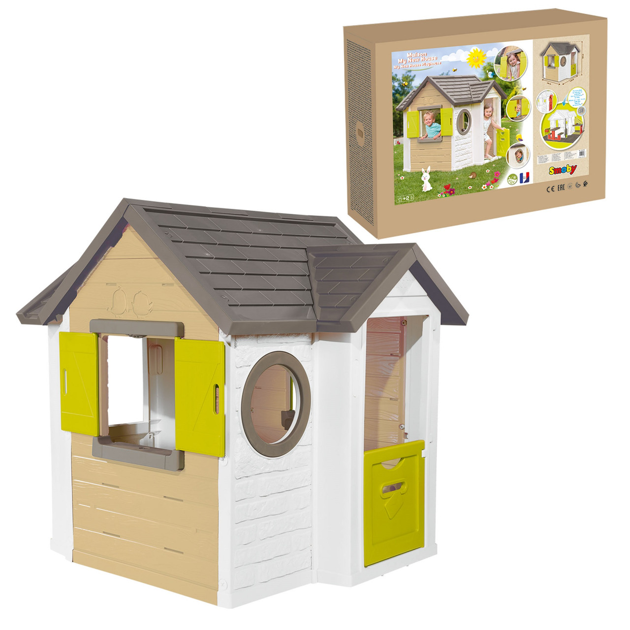 Будиночок лісника Smoby Toys з віконницями та круглими вікнами (810406)