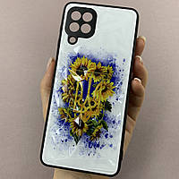 Чехол для Samsung Galaxy A22 патриотический чехол с гербом на телефон самсунг а22 белый f8e