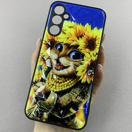 Чохол для Samsung Galaxy A24 4G патріотичний котик чохол із захистом камери на самсунг а24 4г f8e, фото 1