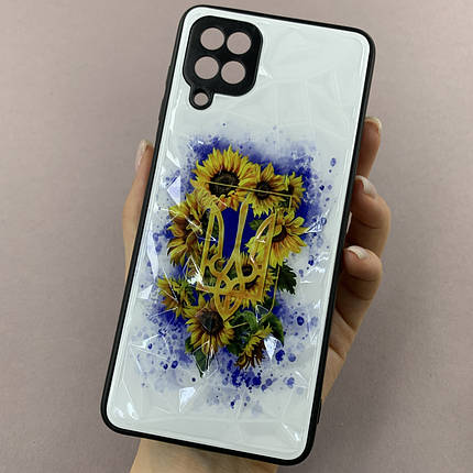 Чохол для Samsung Galaxy A12 патріотичний чохол з гербом на телефон самсунг а12 білий f8e, фото 1