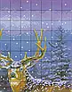 Набір для вишивання за нанесеною на канву схемою "Winter deer". AIDA 14CT printed, 53*38 см, фото 5