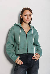 Жіноче коротке худі на блискавці