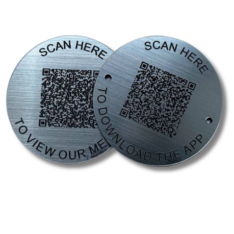 Алюмінієва настільна, інформаційна табличка з QR кодом ACRY 50 мм, 10 шт, фото 1