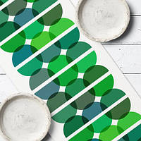 Скатерть на стол (раннер) Зеленые круги