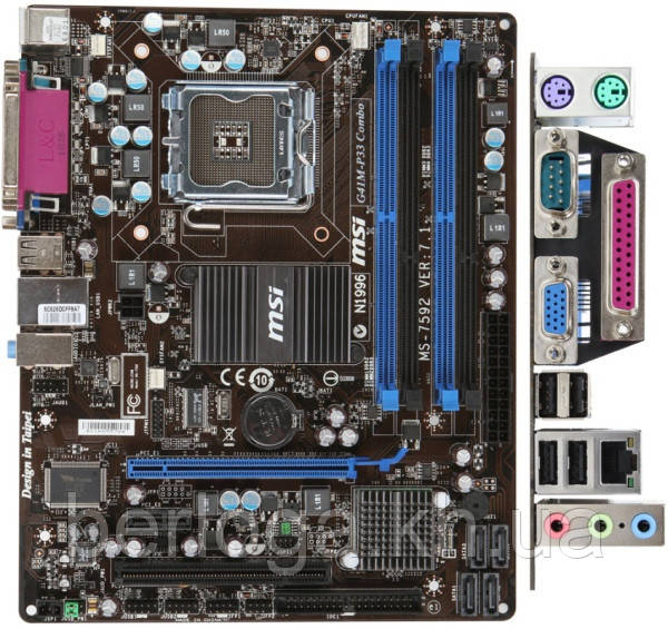 Материнська плата MSI G41M-P33 Combo (s775, Intel G41, PCI-Ex16)