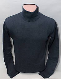 Чоловічий гольф під горло в темно-сірому кольорі