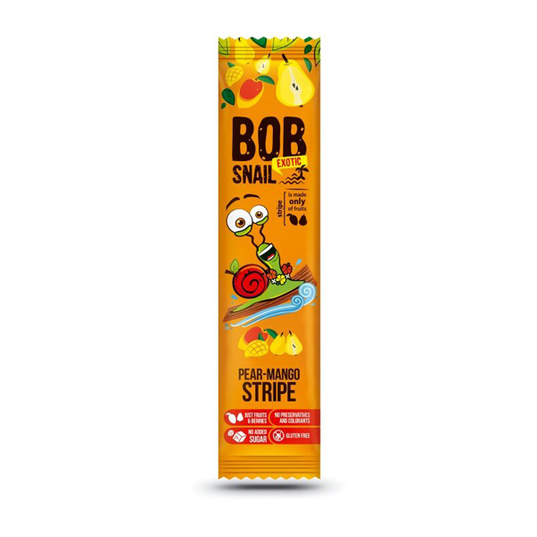 Цукерка "Грушево-манговий страйп" ТМ BOB SNAIL 14г, фото 1