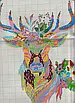 Набір для вишивання за нанесеною на канву схемою "Deer 6". AIDA 14CT printed 35*45 см, фото 7