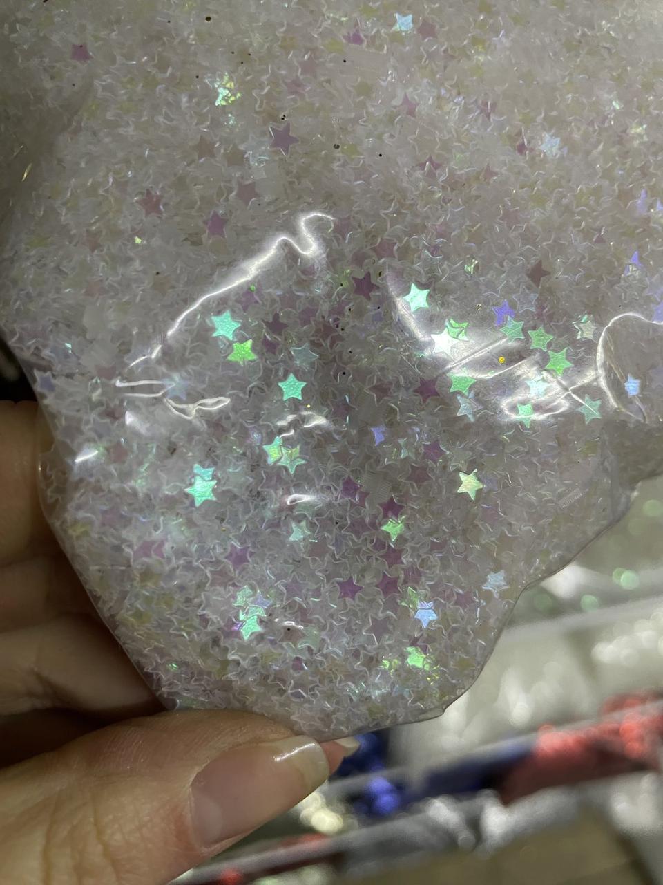 Присипка "Зірочки" 1 кг, білий перламутр, фото 1