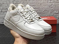 Зимние Женские Кроссовки Nike Air Force 1 Winter White (Мех) 36-39-41