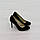 Елегантні туфлі човники 38 розмір з натуральної замші Woman's heel чорні на каблуці, фото 5