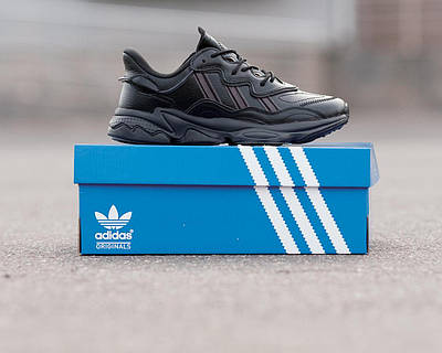 Adidas black & green ozweego shoes 2025