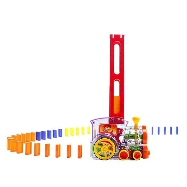 Развивающая игрушка поезд-домино DOMINO Happy Truck 100 шт + кактус BK322-01 - фото 4 - id-p1989888122