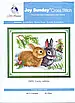Набір для вишивання за нанесеною на канву схемою "Lucky rabbits" . AIDA 14CT printed, 26*19 см, фото 3