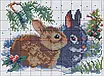 Набір для вишивання за нанесеною на канву схемою "Lucky rabbits" . AIDA 14CT printed, 26*19 см, фото 4