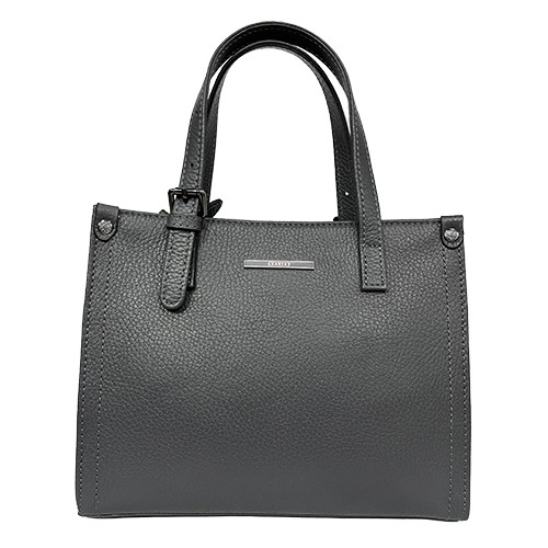 Сумка жіноча з натуральної шкіри сіра KARYA  (Д/Ш/В) 24/9/19(см), фото 1