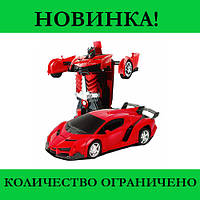 Машинка Трансформер Lamborghini Robot Car Size 1:18 Красная с пультом! Лучший товар