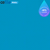 Пленка ПВХ для бассейна Cefil Urdike темно-голубой (ширина 2,05м)