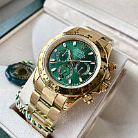 Мужские часы Rolex Daytona Cosmograph Gold Green AAA наручные с автоподзаводом и сапфировым стеклом