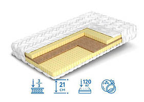 Матрац двосторонній Caochu kokos Ultra безпружинний 80х190 см (Матролюкс-ТМ)