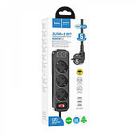 Power Extension 3U | 3P | 1.8m | EU Hoco NS2 black