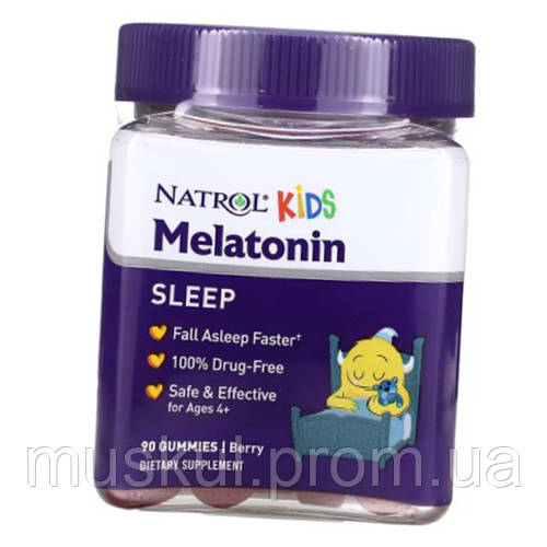 Жевательный Мелатонин для детей Kids Melatonin Gummies Natrol 90таб ...