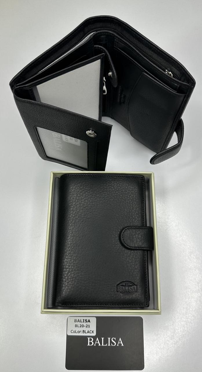 Чоловіче шкіряне портмоне BALISA BA 20-21 Black. Купити чоловічі гаманці гуртом і в роздріб в Україні.