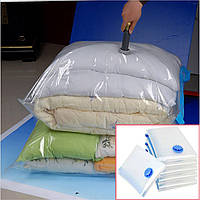 Вакуумний Пакет VACUUM BAG 80*120 \ A0041, Пакет для зберігання одягу, Мішок з клапаном для речей! Новинка