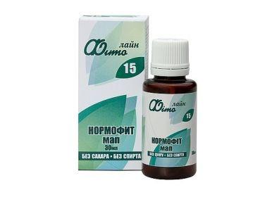 Нормофит №15 30мл - екстракти трав від ожиріння і зниження маси тіла, фото 1