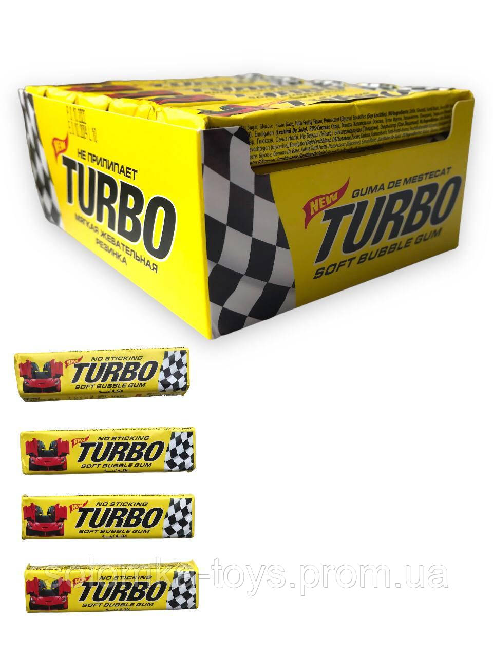 TURBO Жувальна гумка, жуйка ТУРБО СТИК 20 шт (400 г)