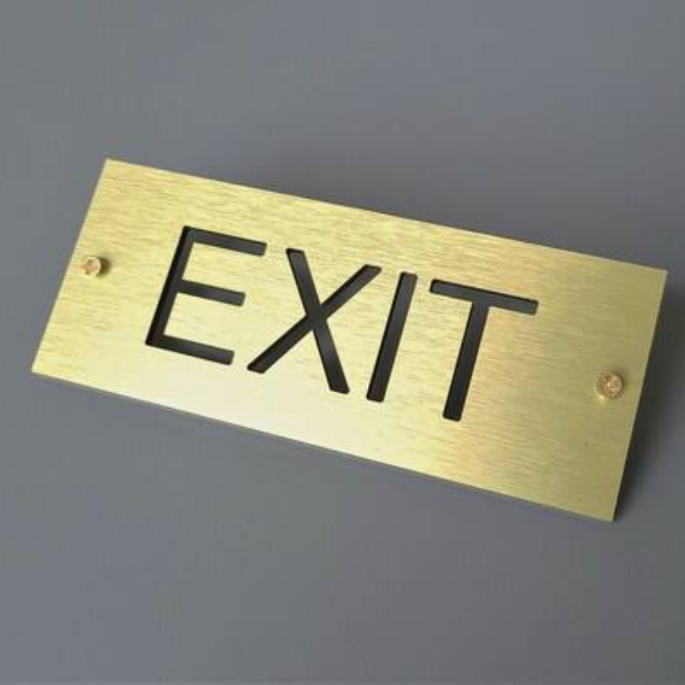 Табличка інформаційна, алюмінієва EXIT ACRY 100x300 мм