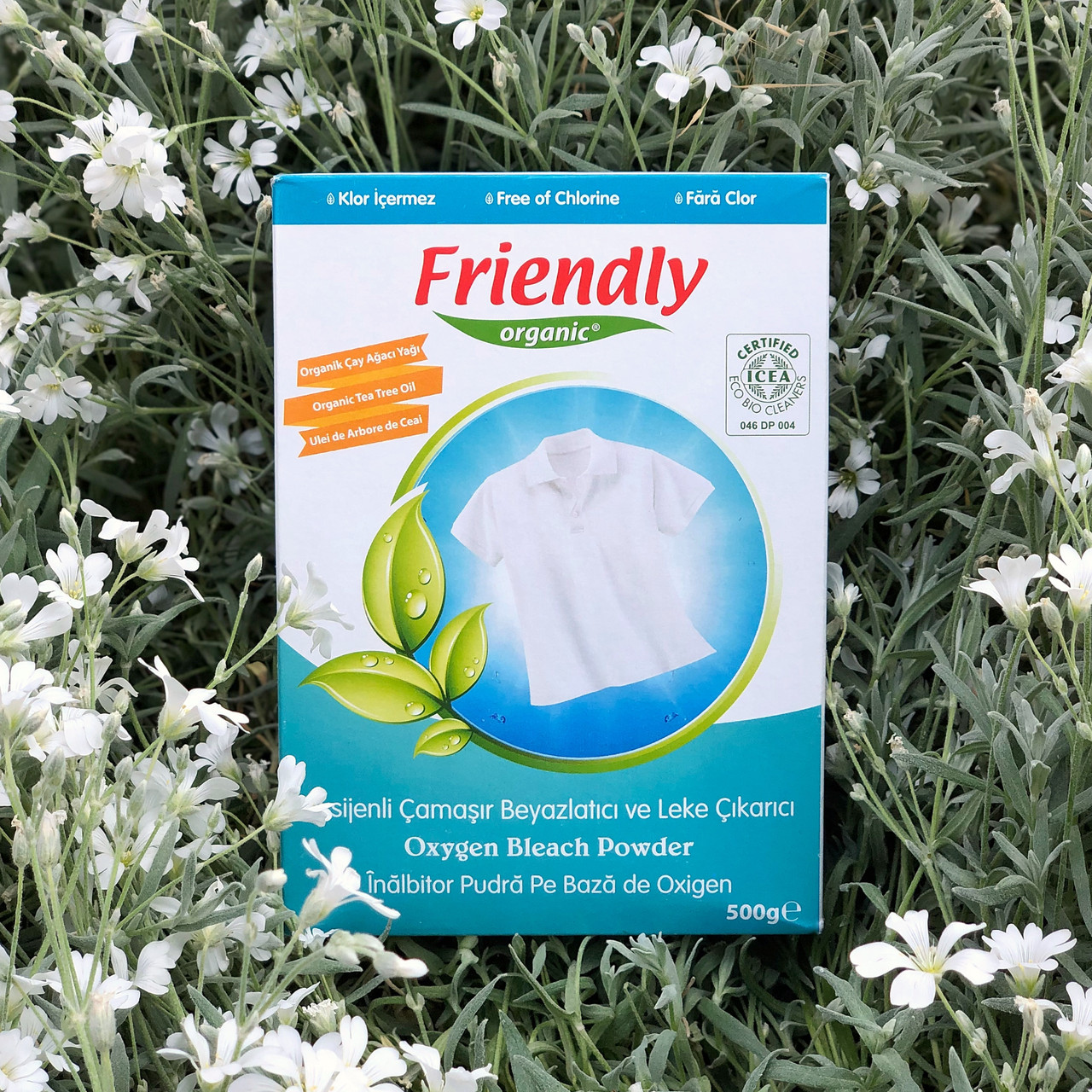 Органічний кисневий порошок для видалення плям Friendly Organic 500 гр