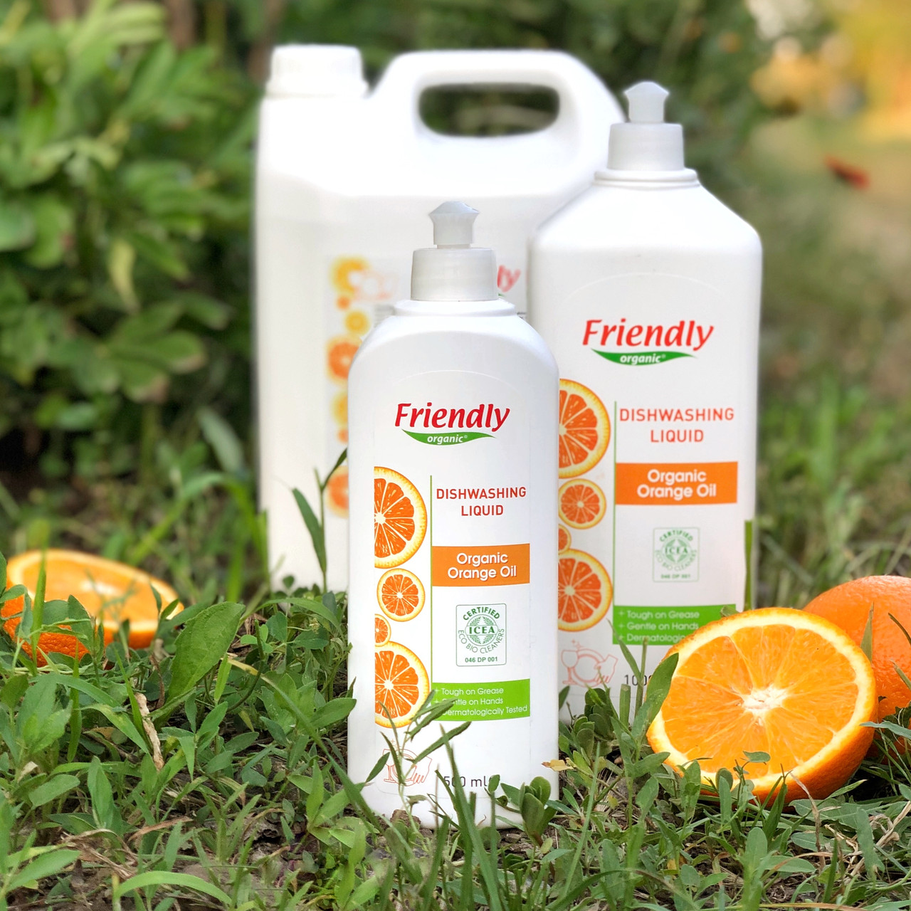 Органічний засіб для миття посуду Friendly Organic з апельсиновою олією 500 мл