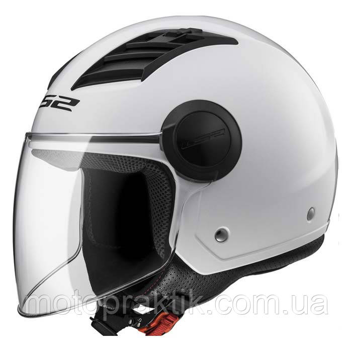 LS2 OF562 AIRFLOW SOLID GLOSS WHITE, XS Мотошолом лицевик