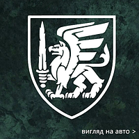 Наклейка на авто "81 отдельная аэромобильная бригада ОАЭМБр ДШВ ВСУ" 20х17 см