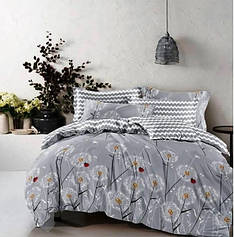 Двоспальний комплект постільної білизни з тканини Бязь Голд "Одуванчик хвилька"