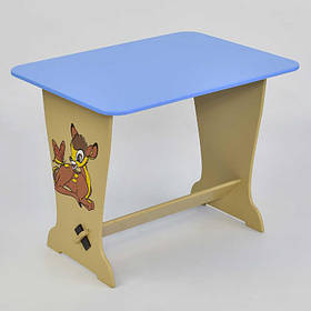 Дитячий блакитний стіл - парта "Оленятко Бембі" ТМ "МАСЯ"